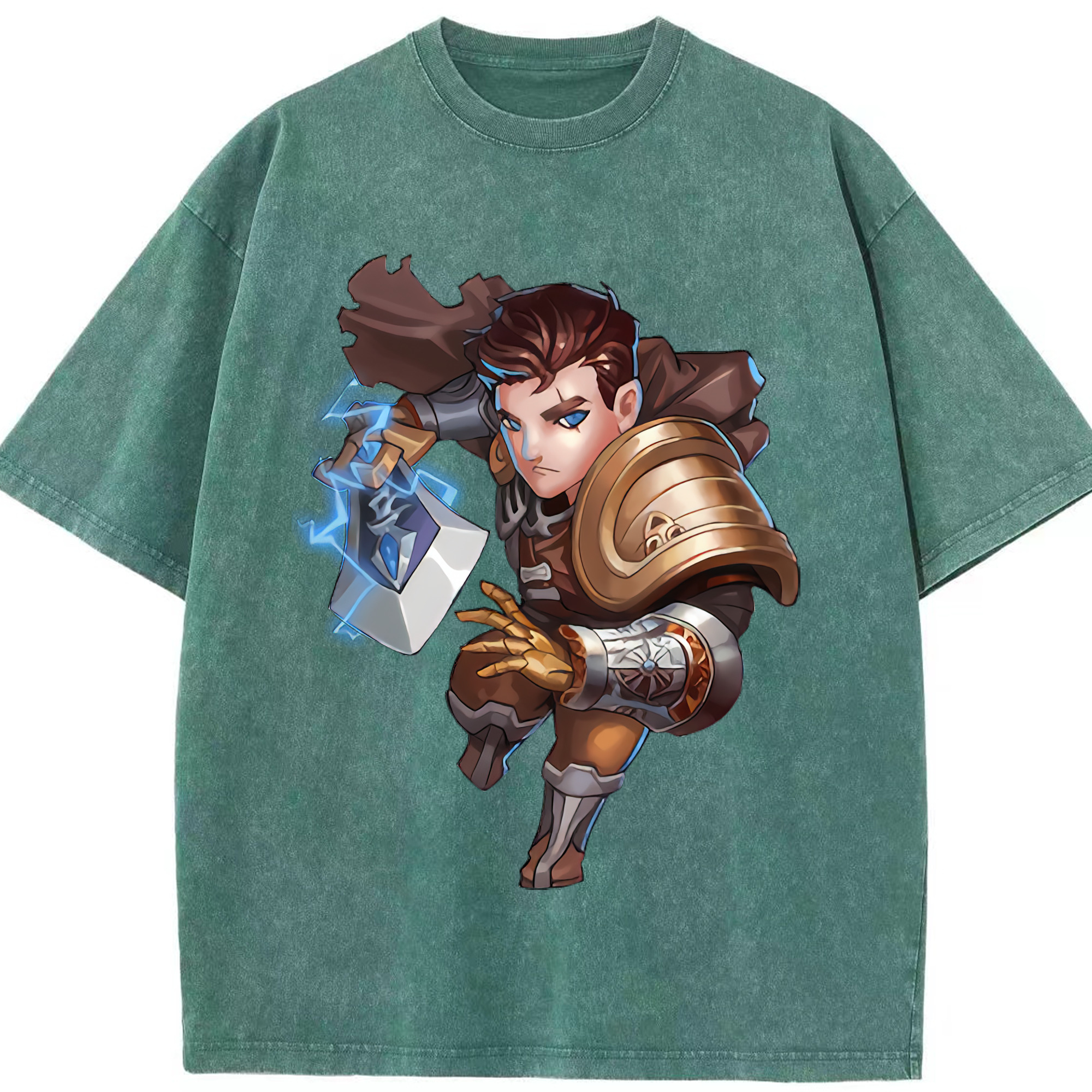 （画像用） リーグ・オブ・レジェンド League of Legends LOL 綿100% ヴィンテージ風 半袖Tシャツ（フロントプリント）
